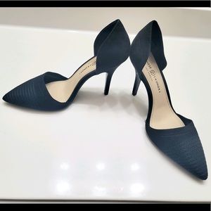 Black pointed heels, size 12 (medium)